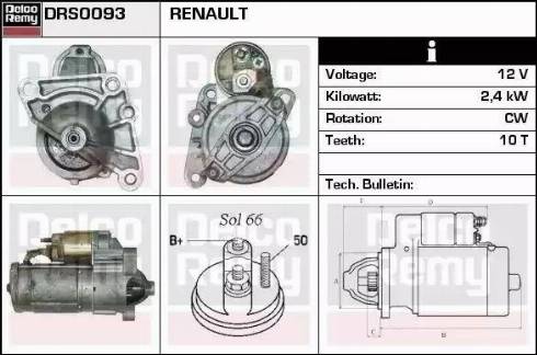 Remy DRS0093 - Стартер autozip.com.ua