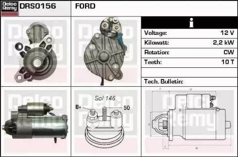 Remy DRS0156 - Стартер autozip.com.ua