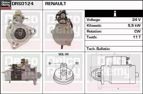 Remy DRS0124 - Стартер autozip.com.ua