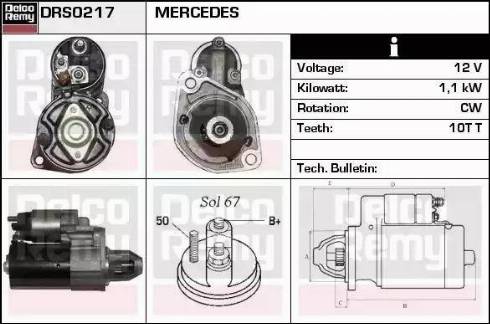 Remy DRS0217 - Стартер autozip.com.ua