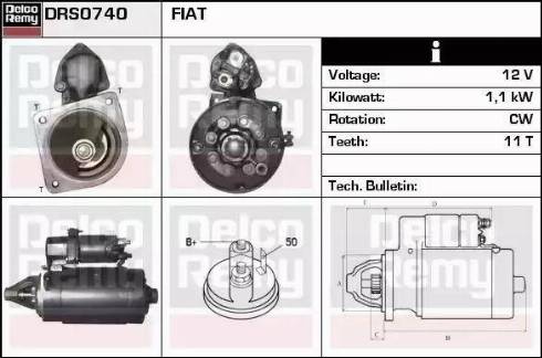 Remy DRS0740 - Стартер autozip.com.ua