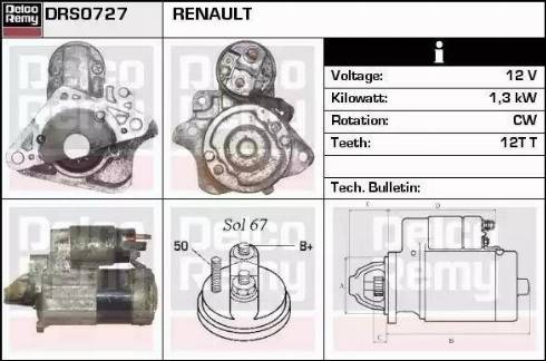 Remy DRS0727 - Стартер autozip.com.ua