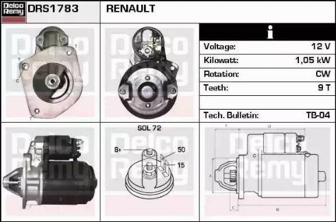 Remy DRS1783 - Стартер autozip.com.ua