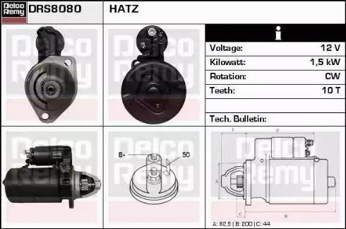 Remy DRS8080 - Стартер autozip.com.ua