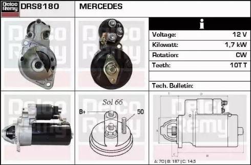 Remy DRS8180 - Стартер autozip.com.ua