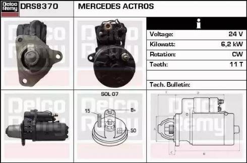 Remy DRS8370 - Стартер autozip.com.ua