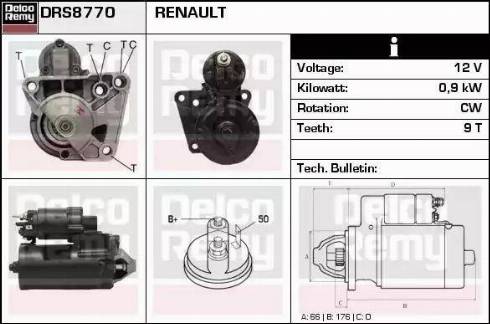 Remy DRS8770 - Стартер autozip.com.ua