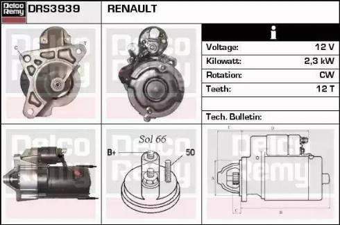 Remy DRS3939 - Стартер autozip.com.ua