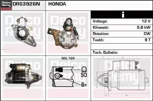 Remy DRS3926N - Стартер autozip.com.ua