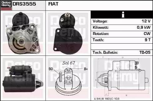 Remy DRS3555 - Стартер autozip.com.ua