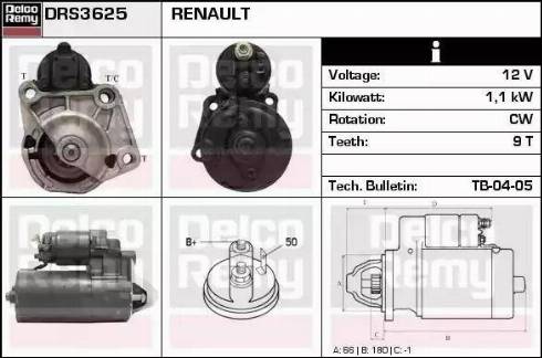 Remy DRS3625 - Стартер autozip.com.ua