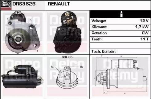 Remy DRS3626 - Стартер autozip.com.ua