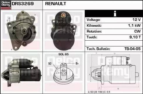 Remy DRS3269 - Стартер autozip.com.ua