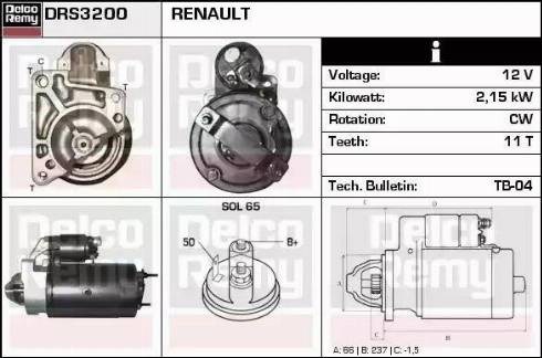 Remy DRS3200 - Стартер autozip.com.ua