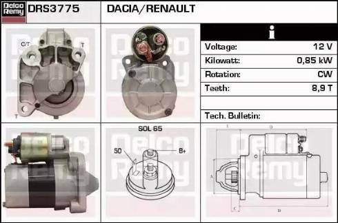 Remy DRS3775 - Стартер autozip.com.ua