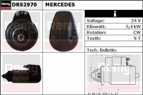 Remy DRS2970 - Стартер autozip.com.ua