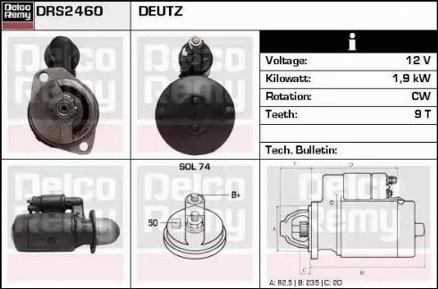 Remy DRS2460 - Стартер autozip.com.ua