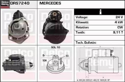 Remy DRS7240 - Стартер autozip.com.ua