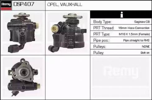 Remy DSP407 - Гідравлічний насос, рульове управління, ГУР autozip.com.ua