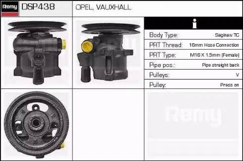 Remy DSP438 - Гідравлічний насос, рульове управління, ГУР autozip.com.ua