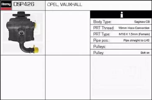 Remy DSP426 - Гідравлічний насос, рульове управління, ГУР autozip.com.ua