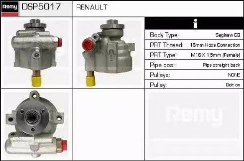 Remy DSP5017 - Гідравлічний насос, рульове управління, ГУР autozip.com.ua