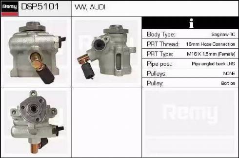 Remy DSP5101 - Гідравлічний насос, рульове управління, ГУР autozip.com.ua