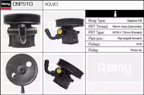 Remy DSP510 - Гідравлічний насос, рульове управління, ГУР autozip.com.ua