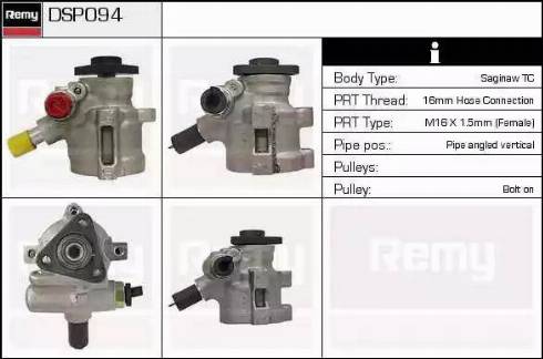 Remy DSP094 - Гідравлічний насос, рульове управління, ГУР autozip.com.ua