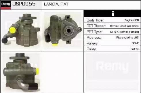 Remy DSP0955 - Гідравлічний насос, рульове управління, ГУР autozip.com.ua