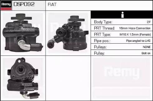 Remy DSP092 - Гідравлічний насос, рульове управління, ГУР autozip.com.ua