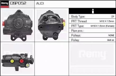 Remy DSP052 - Гідравлічний насос, рульове управління, ГУР autozip.com.ua