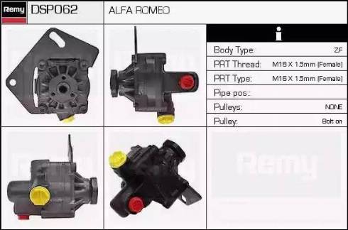 Remy DSP062 - Гідравлічний насос, рульове управління, ГУР autozip.com.ua