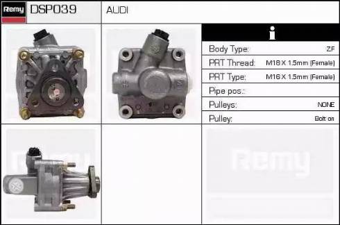 Remy DSP039 - Гідравлічний насос, рульове управління, ГУР autozip.com.ua