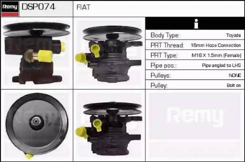 Remy DSP074 - Гідравлічний насос, рульове управління, ГУР autozip.com.ua