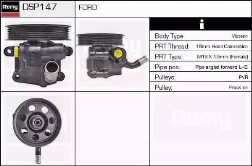 Remy DSP147 - Гідравлічний насос, рульове управління, ГУР autozip.com.ua