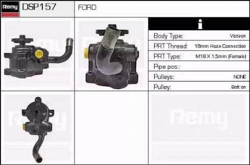 Remy DSP157 - Гідравлічний насос, рульове управління, ГУР autozip.com.ua