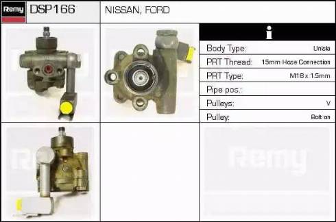 Remy DSP166 - Гідравлічний насос, рульове управління, ГУР autozip.com.ua