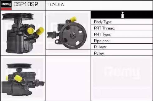 Remy DSP1092 - Гідравлічний насос, рульове управління, ГУР autozip.com.ua