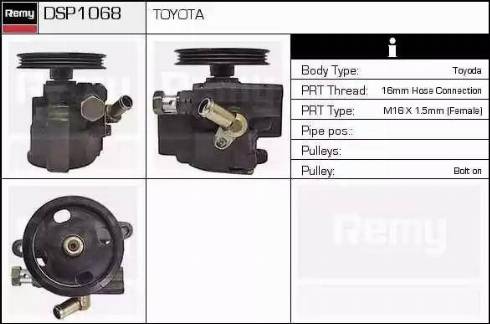 Remy DSP1068 - Гідравлічний насос, рульове управління, ГУР autozip.com.ua