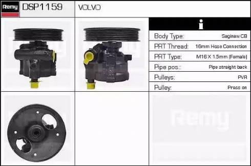 Remy DSP1159 - Гідравлічний насос, рульове управління, ГУР autozip.com.ua