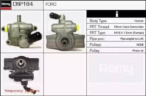 Remy DSP184 - Гідравлічний насос, рульове управління, ГУР autozip.com.ua