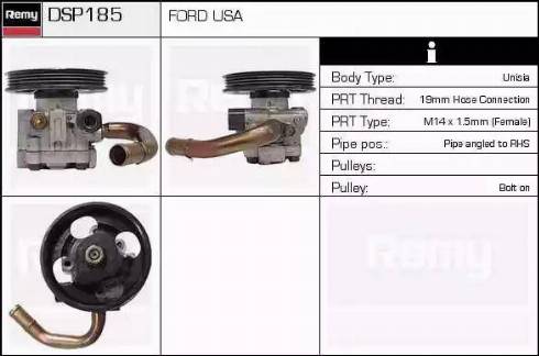 Remy DSP185 - Гідравлічний насос, рульове управління, ГУР autozip.com.ua