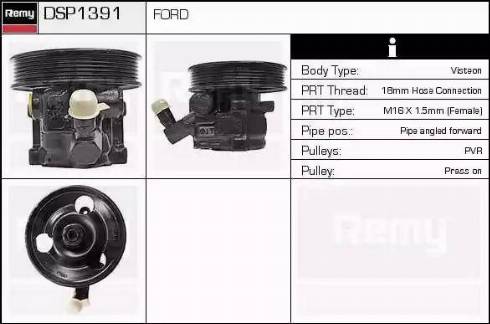 Remy DSP1391 - Гідравлічний насос, рульове управління, ГУР autozip.com.ua