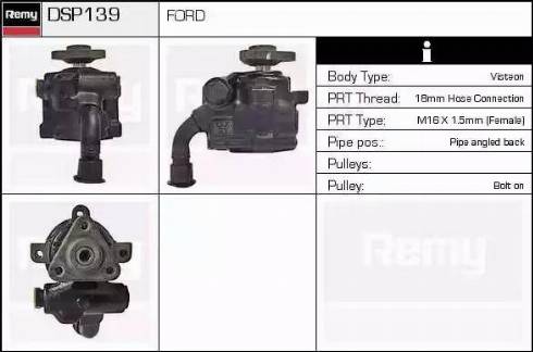 Remy DSP139 - Гідравлічний насос, рульове управління, ГУР autozip.com.ua