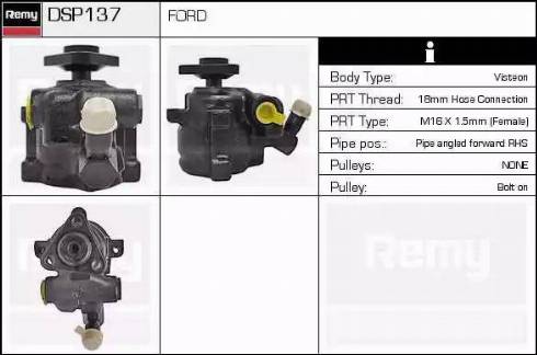 Remy DSP137 - Гідравлічний насос, рульове управління, ГУР autozip.com.ua