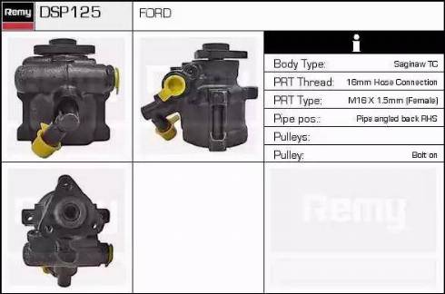 Remy DSP125 - Гідравлічний насос, рульове управління, ГУР autozip.com.ua
