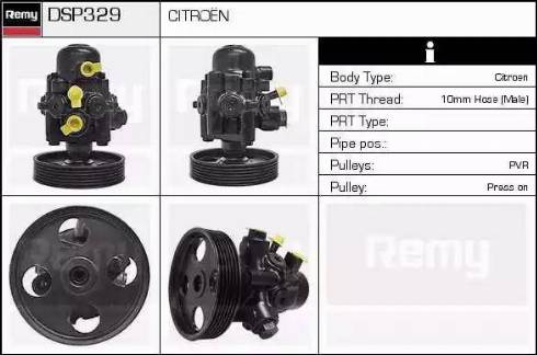 Remy DSP329 - Гідравлічний насос, рульове управління, ГУР autozip.com.ua