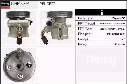 Remy DSP372 - Гідравлічний насос, рульове управління, ГУР autozip.com.ua