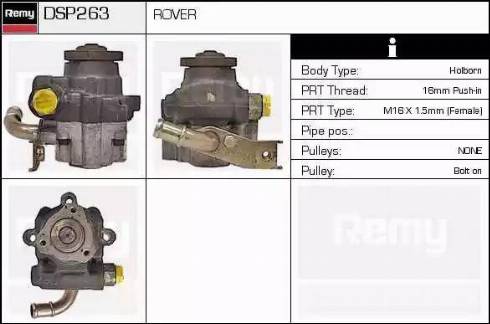 Remy DSP263 - Гідравлічний насос, рульове управління, ГУР autozip.com.ua